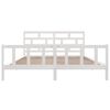 vidaXL Cadre de lit sans matelas blanc bois massif 200x200 cm