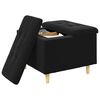 vidaXL Tabouret bouton avec coussin Noir 60 x 60 x 45 cm Velours