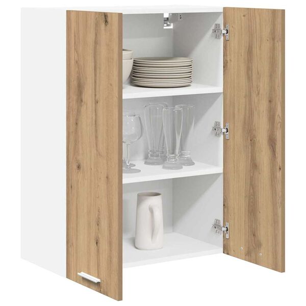 vidaXL Armoire suspendue avec stockage Ch&ecirc;ne artisanal 60 x 31 x 80 cm