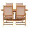 vidaXL Ensemble de salle &agrave; manger pour jardin 5 pcs Taupe