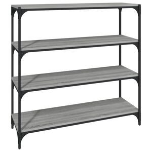 vidaXL Biblioth&egrave;que Sonoma gris 100x33x100 cm Bois d'ing&eacute;nierie acier