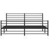 vidaXL Cadre de lit métal sans matelas avec pied de lit noir 183x213cm