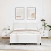 vidaXL Lit &agrave; ressorts avec matelas Blanc 160 x 200 cm Simili cuir
