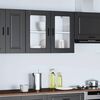 vidaXL Armoire murale de cuisine avec porte en verre Porto noir