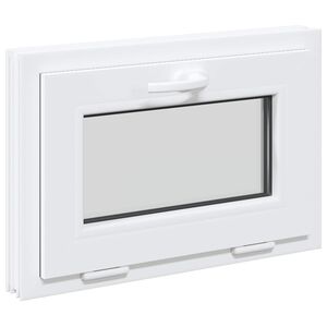 vidaXL Fen&ecirc;tre de sous-sol RISOR 60 x 40 cm PVC et verre Blanc