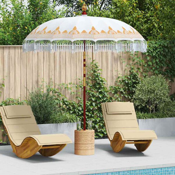 vidaXL Parasol balinais Cr&egrave;me 215 x 215 x 260 cm