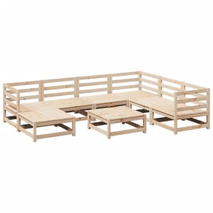 vidaXL Salon de jardin 8 pcs bois de pin massif