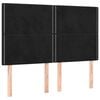 vidaXL T&ecirc;te de lit Noir 144x5x118/128 cm Velours