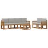 vidaXL Ensemble de canap&eacute;s d'ext&eacute;rieur 7 pc Naturel et gris clair