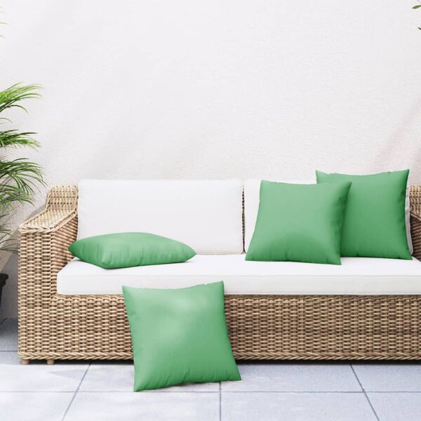 vidaXL Coussins décoratifs lot de 4 vert 50x50 cm tissu
