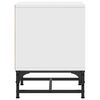 vidaXL Tables de chevet avec portes en verre 2 pcs blanc 35x37x50 cm