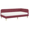 vidaXL Cadre de lit d'angle Bordeaux 100 x 200 cm tissu
