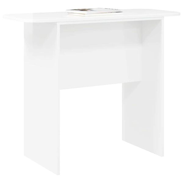 vidaXL Table console Blanc brillant 93 x 40 x 75 cm Bois d'ing&eacute;nierie