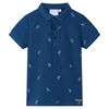 Polo pour enfants bleu fonc&eacute; 140