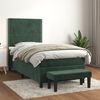 vidaXL Sommier &agrave; lattes de lit avec matelas Vert fonc&eacute; 90x190 cm