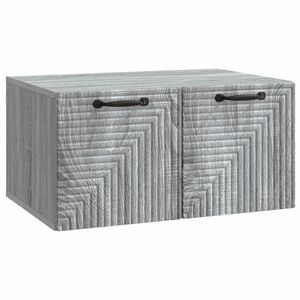 vidaXL Meuble TV mural Sonoma gris 59,5 x 41 x 30 cm Bois d'ing&eacute;nierie