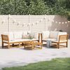 vidaXL Salon de jardin 6 pcs avec coussins bois d'acacia solide