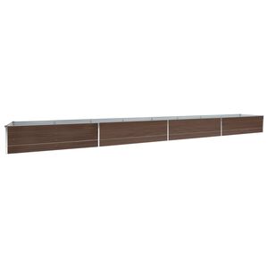 vidaXL Lit sur&eacute;lev&eacute; de jardin Acier galvanis&eacute; 600x80x45 cm Marron