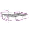 VidaXL Cadre de lit familial sans matelas blanc 270x200 cm