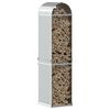 vidaXL Porte-bûches argenté 40x45x170 cm acier galvanisé