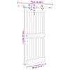 vidaXL Porte coulissante et kit de quincaillerie 80x210 cm pin massif