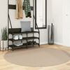 vidaXL Tapis HUARTE &agrave; poils courts doux et lavable sable &Oslash; 160 cm