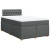 vidaXL Sommier &agrave; lattes de lit avec matelas gris fonc&eacute; 120x190cm tissu