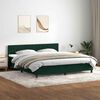 vidaXL Sommier &agrave; lattes de lit et matelas et LED vert fonc&eacute; 180x220cm velours