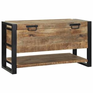 vidaXL Bo&icirc;te de rangement avec stockage Marron Bois de manguier massif