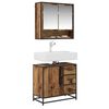 vidaXL Cabinet de salle de bain avec porte Bois Ancien 65 x 33 x 60 cm