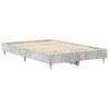 vidaXL Cadre de lit sans matelas gris b&eacute;ton 140x190 cm bois ing&eacute;nierie