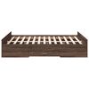 vidaXL Cadre de lit avec tiroirs sans matelas ch&ecirc;ne marron 120x200 cm