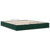 vidaXL Cadre de lit ottoman sans matelas vert fonc&eacute; 200x200 cm velours