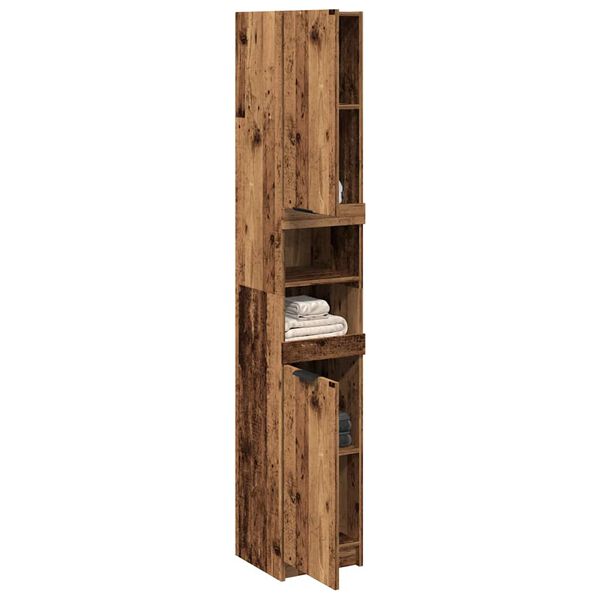 vidaXL Armoire de salle de bain vieux bois bois d'ing&eacute;nierie
