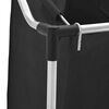 vidaXL Trieuse &agrave; linge avec 3 sacs Noir Acier