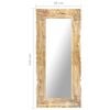 vidaXL Miroir 110x50 cm Bois de manguier massif