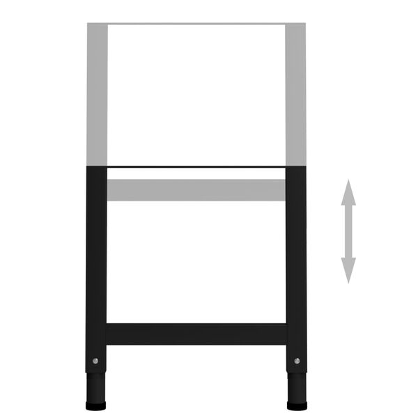 Cadre De Banc De Travail En Métal 150x57x79 Cm Noir Et Rouge - Structure Renforcée, Trous Pré-percés