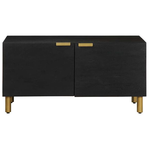 vidaXL Table basse Noir 80x50x40 cm Bois d'ing&eacute;nierie
