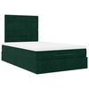 vidaXL Cadre de lit ottoman avec matelas vert fonc&eacute; 120x190 cm velours