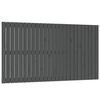 vidaXL T&ecirc;te de lit murale Gris 159,5x3x90 cm Bois massif de pin