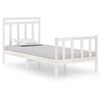 vidaXL Cadre de lit sans matelas blanc 75x190 cm bois massif