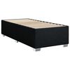 vidaXL Sommier &agrave; lattes de lit avec matelas Noir 90x200 cm Tissu