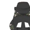 vidaXL Chaise de jeu de massage repose-pied Noir&Camouflage Similicuir