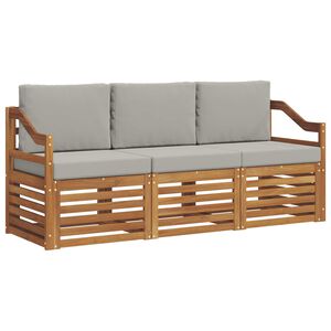 vidaXL Ensembles de canap&eacute;s avec coussin 3 pcs Gris Naturel et Clair