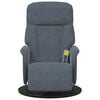 vidaXL Fauteuil inclinable de massage repose-pied gris fonc&eacute; velours