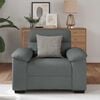 vidaXL Fauteuil gris foncé 60 cm tissu