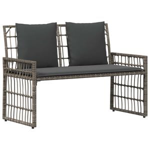 vidaXL Banc ext&eacute;rieur Uni Gris et Gris fonc&eacute; 116 x 55 x 82 cm