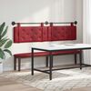 vidaXL T&ecirc;te de lit suspendue Bordeaux 210 x 55 x 5 cm Simili cuir