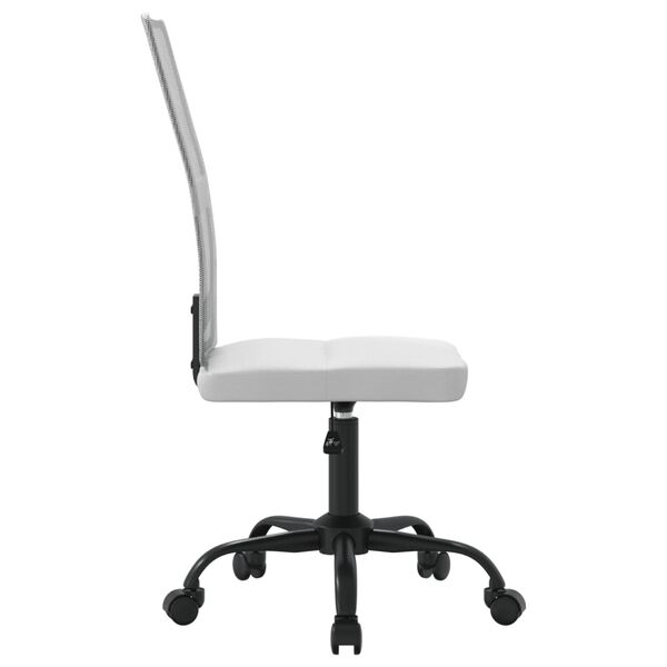 vidaXL Chaise de bureau réglable en hauteur blanc tissu en maille