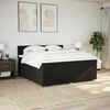 vidaXL Sommier &agrave; lattes de lit avec matelas Noir 200x200 cm Tissu